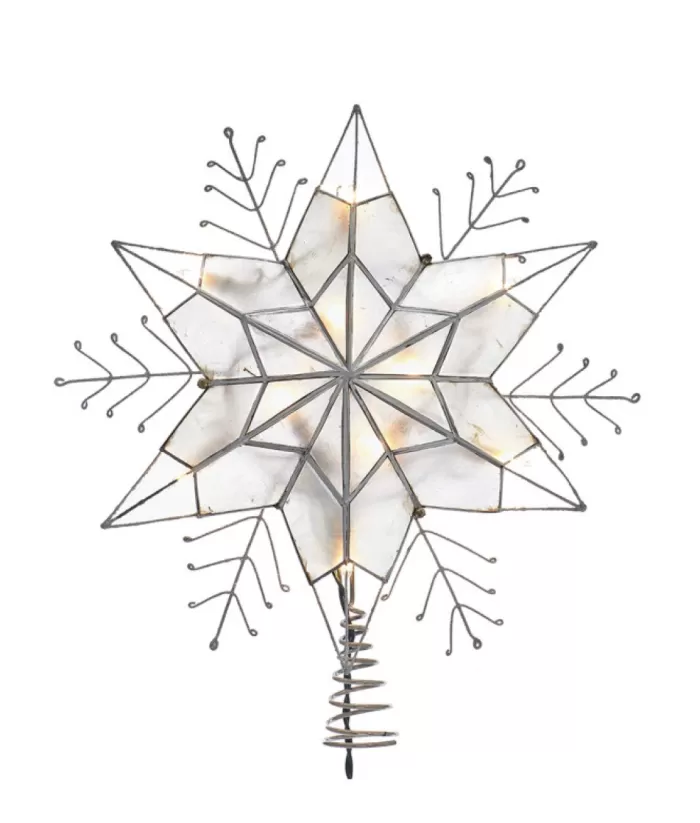 Boutique de Noël Winter Wonderland*Six Point Snowflake Star Tree Top