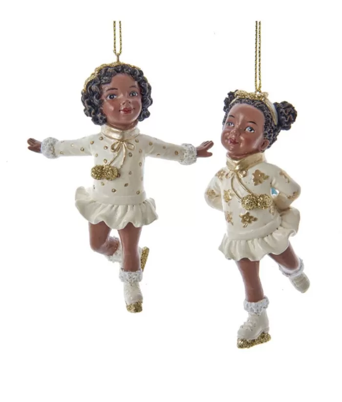 Boutique de Noël African American*Skating Girl Ornament