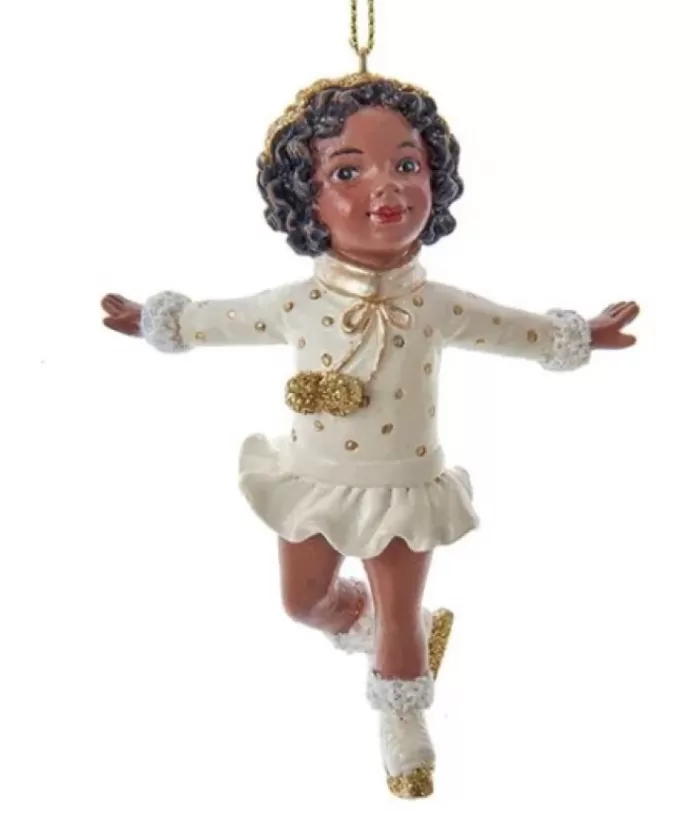 Boutique de Noël African American*Skating Girl Ornament