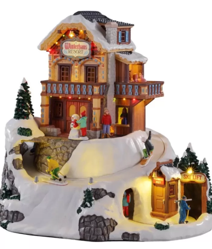 Boutique de Noël Christmas Classics*Ski Resort, Animated, Requires Batteries