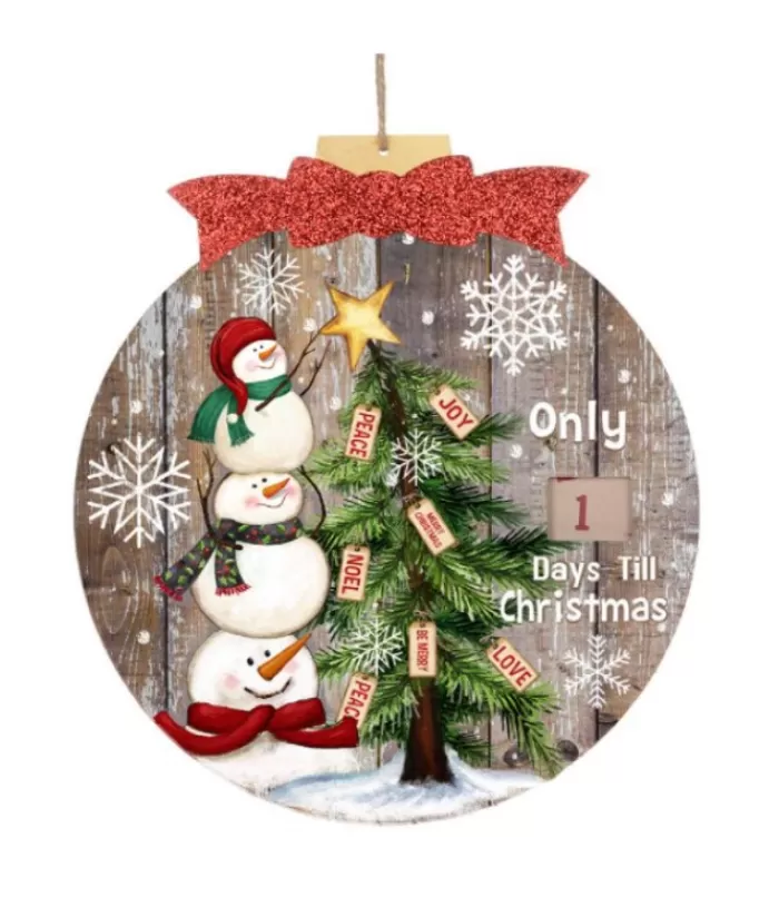 Hot Snowman Countdown Door Hanging Sign Miscellaneous