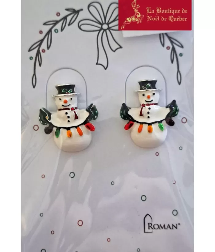 Boutique de Noël Winter Wonderland*Snowman Shaped Earrings.