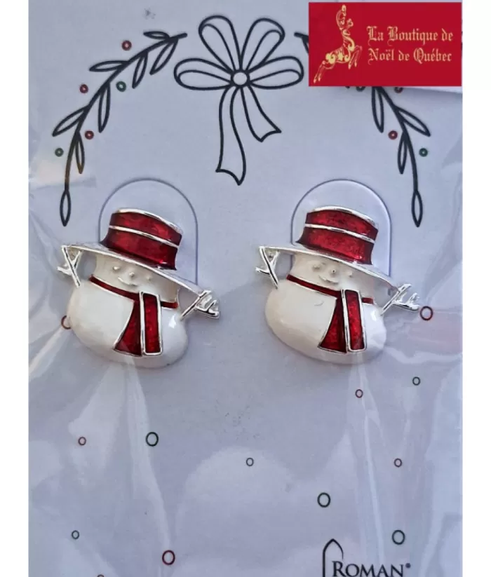 Boutique de Noël Winter Wonderland*Snowman Shaped Earrings.