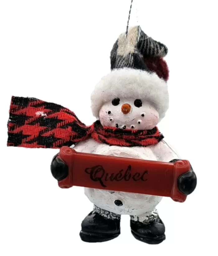 Boutique de Noël Winter Wonderland*Snowman With Banner, Personalisable Ornament