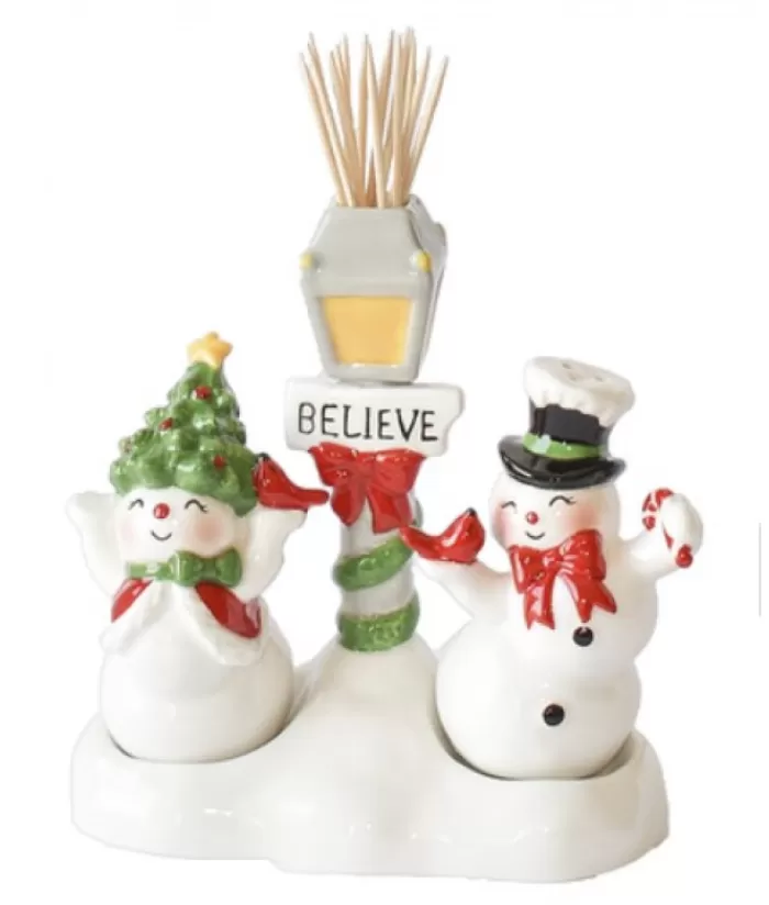 Hot Snowmen Believe Salt And Pepper Shakers Christmas Dishes