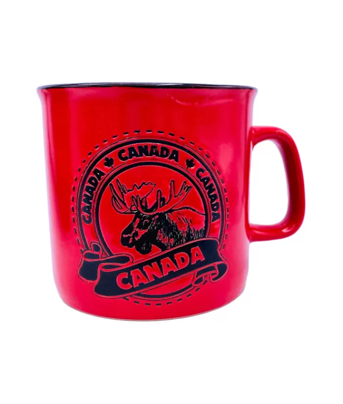 Best Sale Souvenir Mug Canada Moose Red, 10Oz Tableware Souvenirs