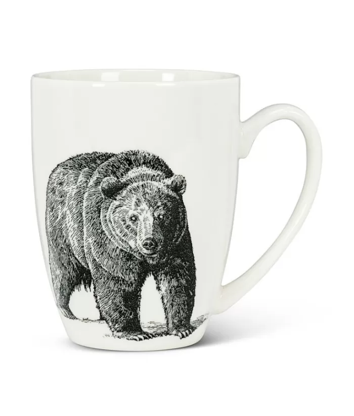 Clearance Souvenir Mug, With A Black Bear Design Tableware Souvenirs