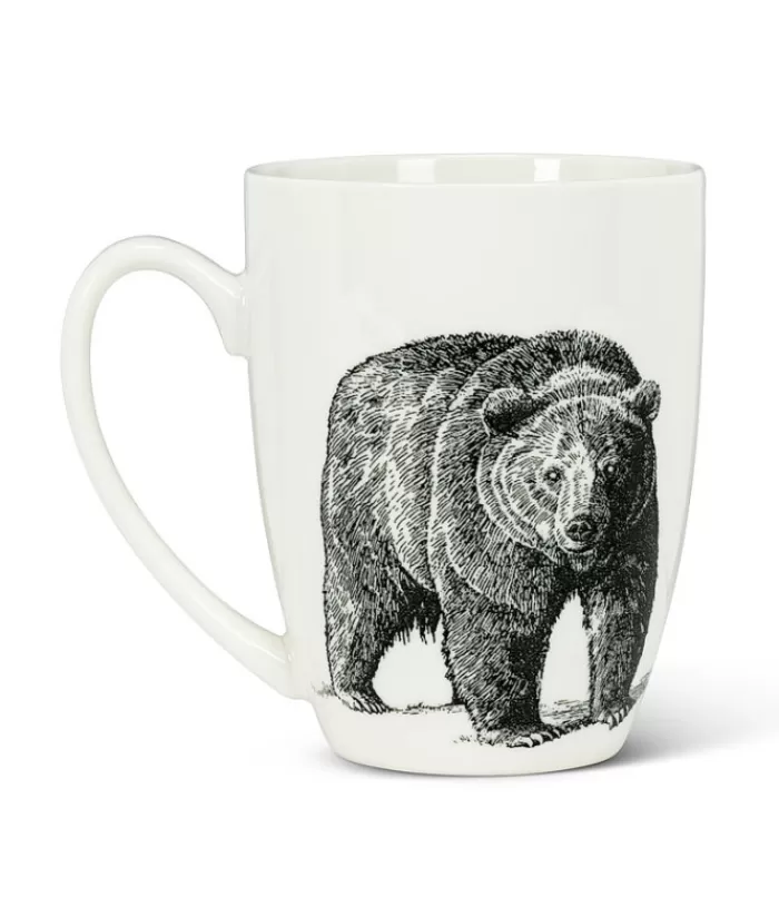 Clearance Souvenir Mug, With A Black Bear Design Tableware Souvenirs