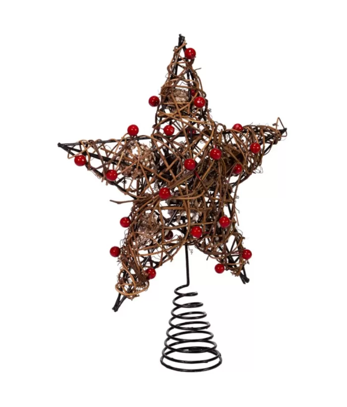 Boutique de Noël Enchanted Forest*Star Tree Top With Pine Nut