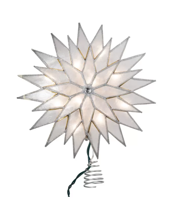 Shop Sunburst Capiz Lighted Star Tree Top Star & Tree Topper