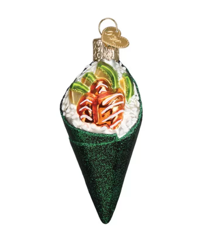 Boutique de Noël Mom'S Kitchen & Bakery*Sushi Hand Roll Glass Ornament