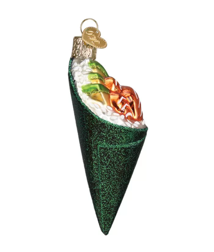 Fashion Sushi Hand Roll Glass Ornament Foody & Drinks