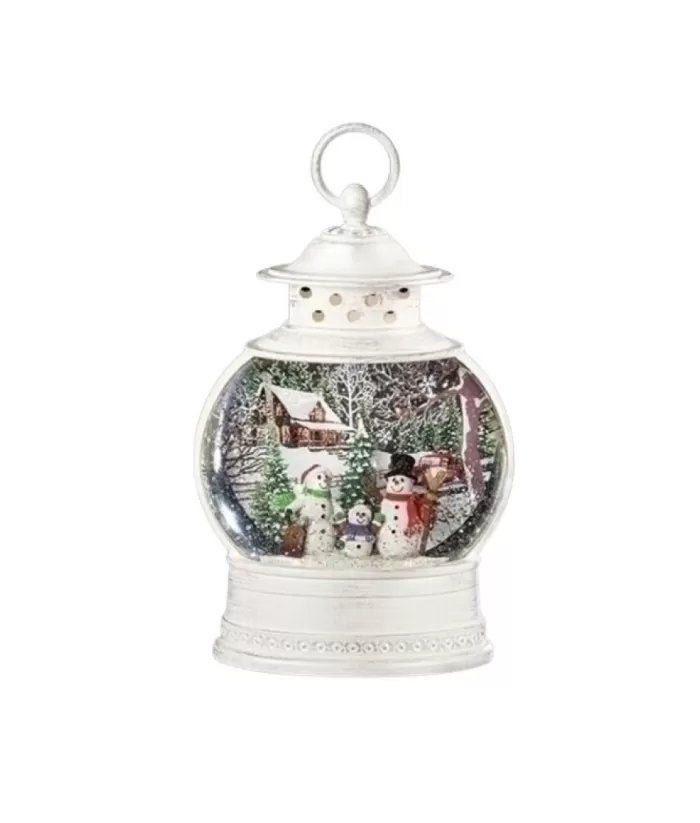 Boutique de Noël Snow Globes*Swirl Snowman Family Lantern