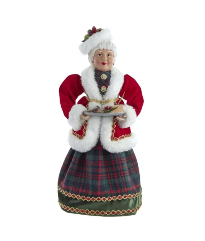 Boutique de Noël Mom'S Kitchen & Bakery*Table Ornament, Mrs. Claus With Treats