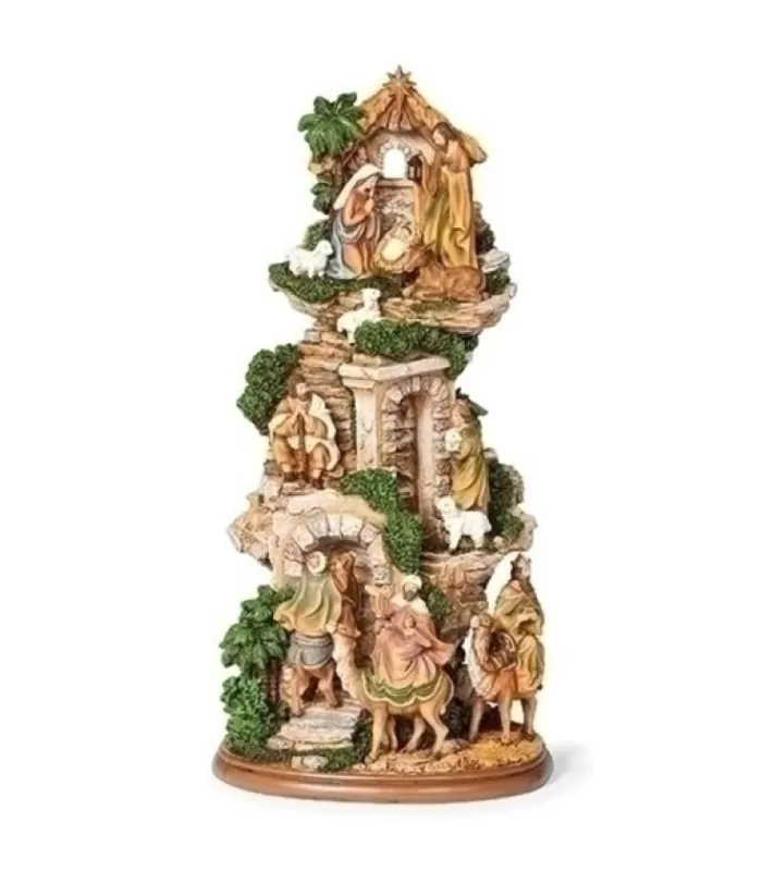 Boutique de Noël Religion*Table Ornament, The Nativity Scene, On 3 Levels