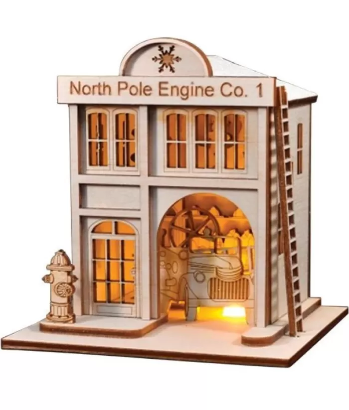 Boutique de Noël Usb & Led*Table Piece, Fire Station.