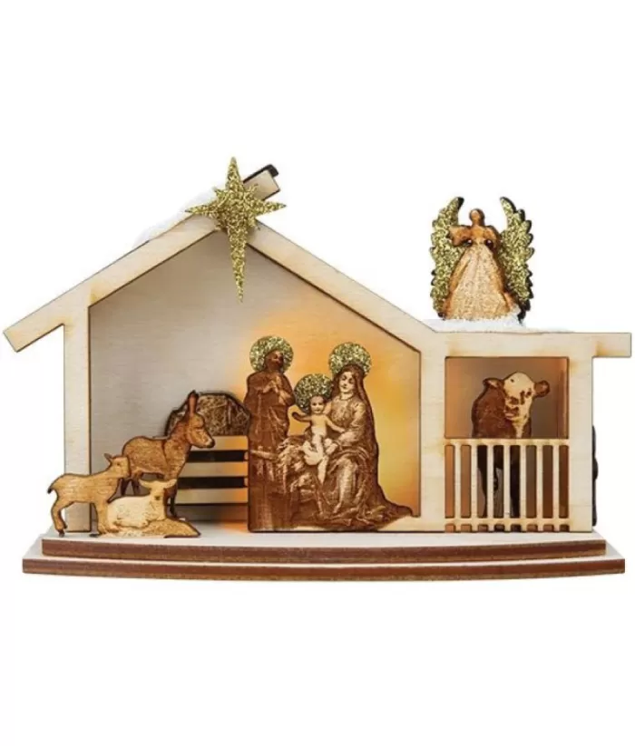 Boutique de Noël Rustic*Table Piece, Nativity Scene