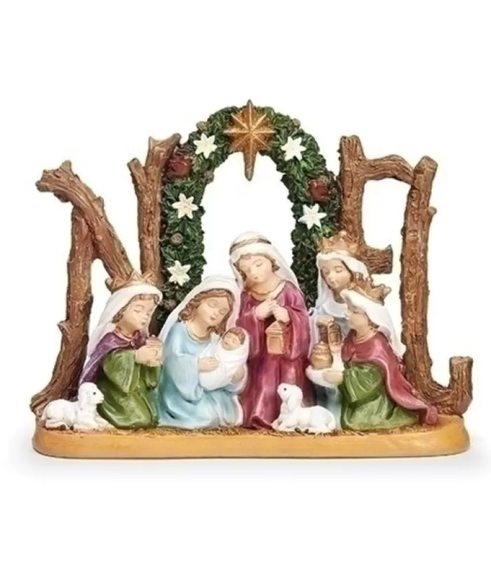 Boutique de Noël Religion*Table Piece, One Piece Nativity Scene, Measures 7 Inches