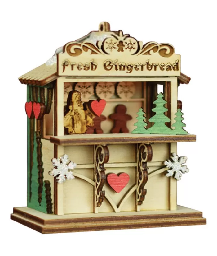 Boutique de Noël Rustic*Table Piece Ornament, Market Booth, Gingerbread