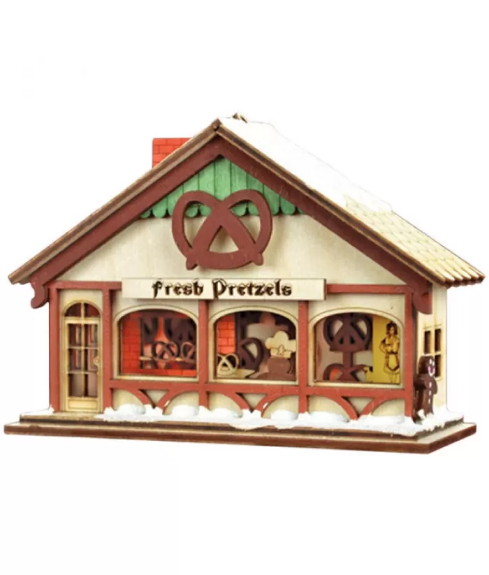 Boutique de Noël Usb & Led*Table Piece Ornament, Market Booth, Pretzels