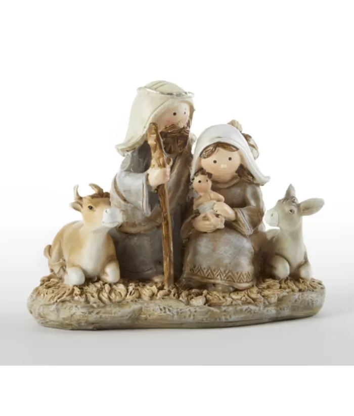 Boutique de Noël Religion*Table Piece, Rustic Nativity Scene Figurine, 3.5 Inches