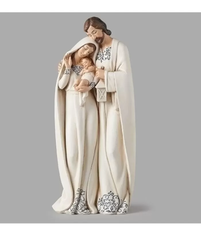 Boutique de Noël Religion*Table Piece, The Holy Family, In White And Blue