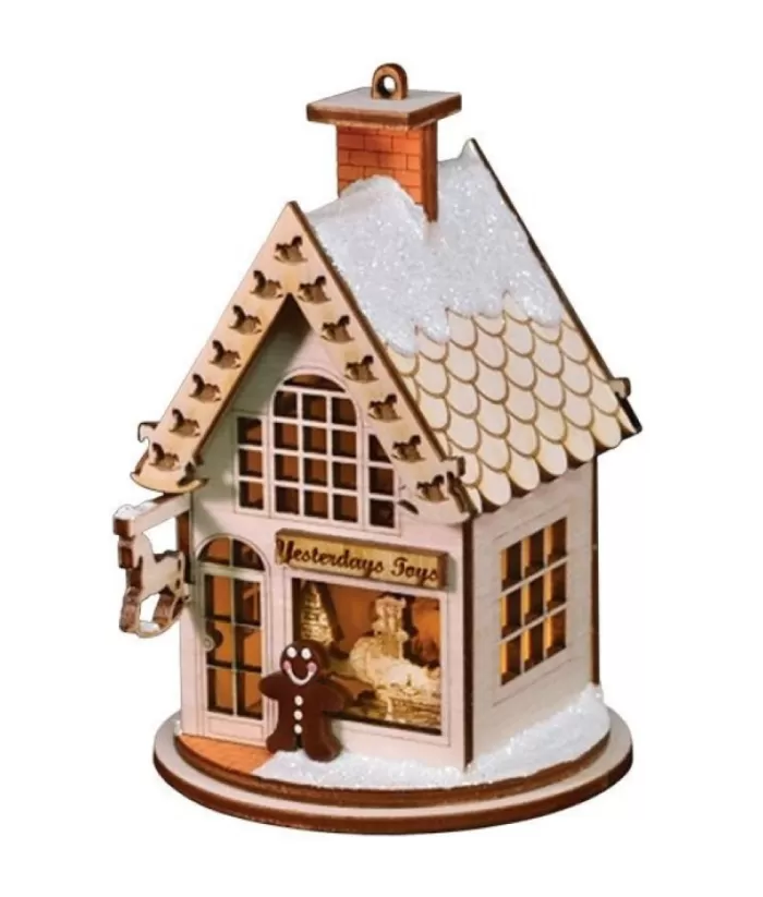 Boutique de Noël Rustic*Table Piece,Toy Store, Led Lit