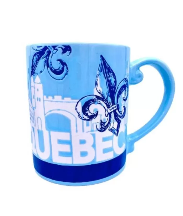 Outlet Tall Souvenir Mug, Fleur De Lys And Ramparts Pattern. Tableware Souvenirs