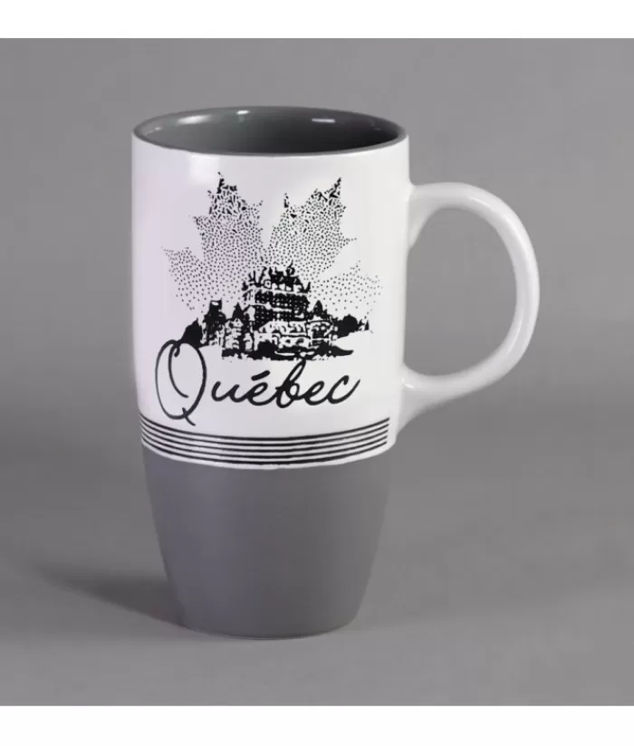 Best Tall Souvenir Mug, Maple Leaf And Chateau Frontenac Pattern. Tableware Souvenirs