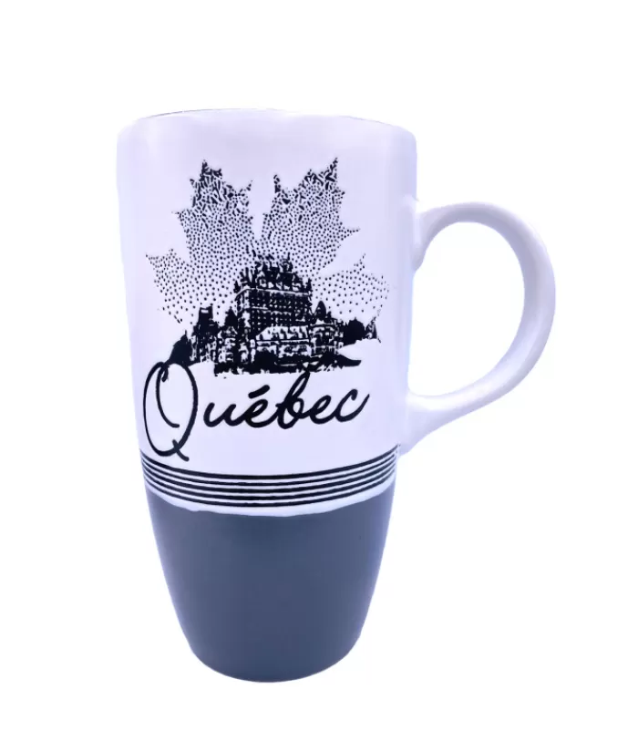 Best Tall Souvenir Mug, Maple Leaf And Chateau Frontenac Pattern. Tableware Souvenirs