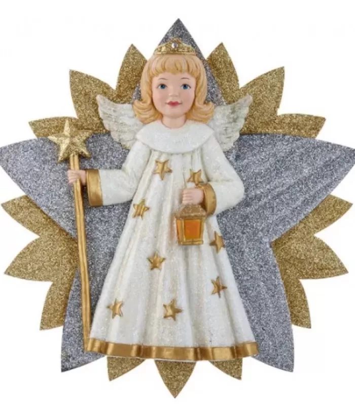 Clearance Traditional German Angel Treetop Star & Tree Topper