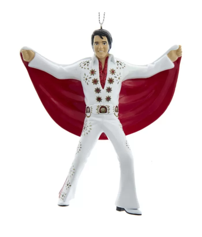 Boutique de Noël Miscellaneous*Tree Decor, Elvis , The King Of Rock And Roll, In White Jumpsuit And Red Cape