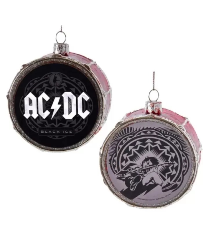 Boutique de Noël Music*Tree Ornament, Ac/Dc'S Classic Drum, "Black Ice"