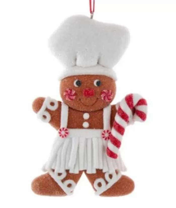 Boutique de Noël Ginger Bread & Candy Shoppe*Tree Ornament, Gingerbread Girl Cookie , Chef`S Hat