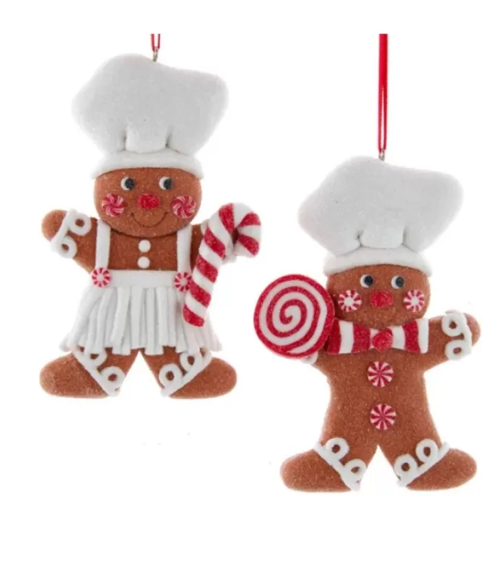 Boutique de Noël Ginger Bread & Candy Shoppe*Tree Ornament, Gingerbread Girl Cookie , Chef`S Hat