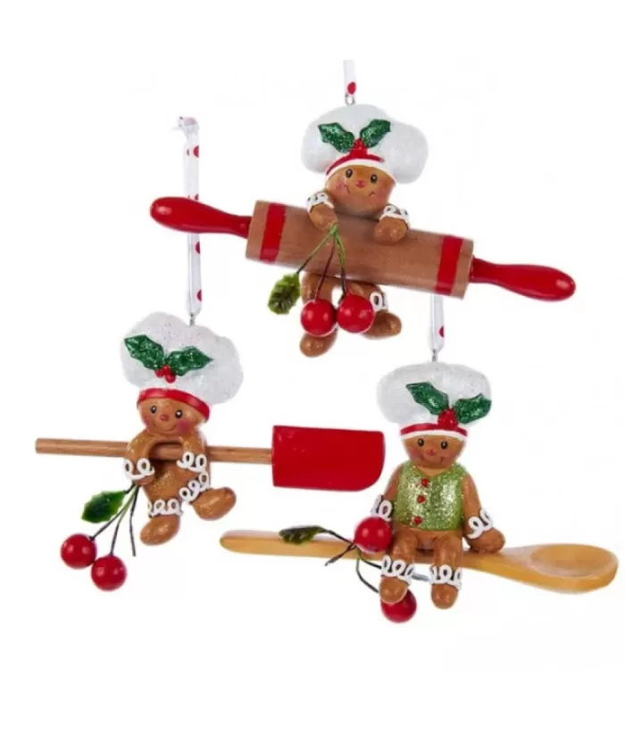 Boutique de Noël Ginger Bread & Candy Shoppe*Tree Ornament, Gingerbread Man With Spatula