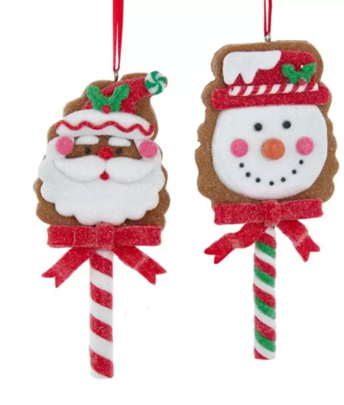 Fashion Tree Ornament, Gingerbread Santa, Candy Cane Gingerbread & Candy