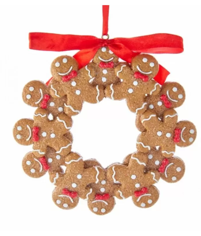 Cheap Tree Ornament, Gingerbread Wreath Gingerbread & Candy