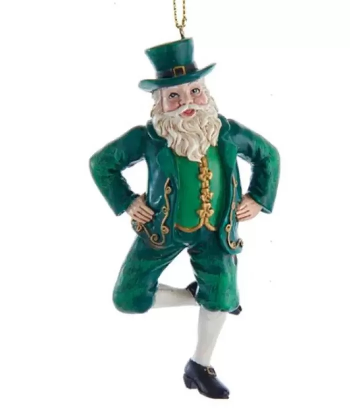 Discount Tree Ornament, Irish Santa Dancing A Jig Angels & Santas