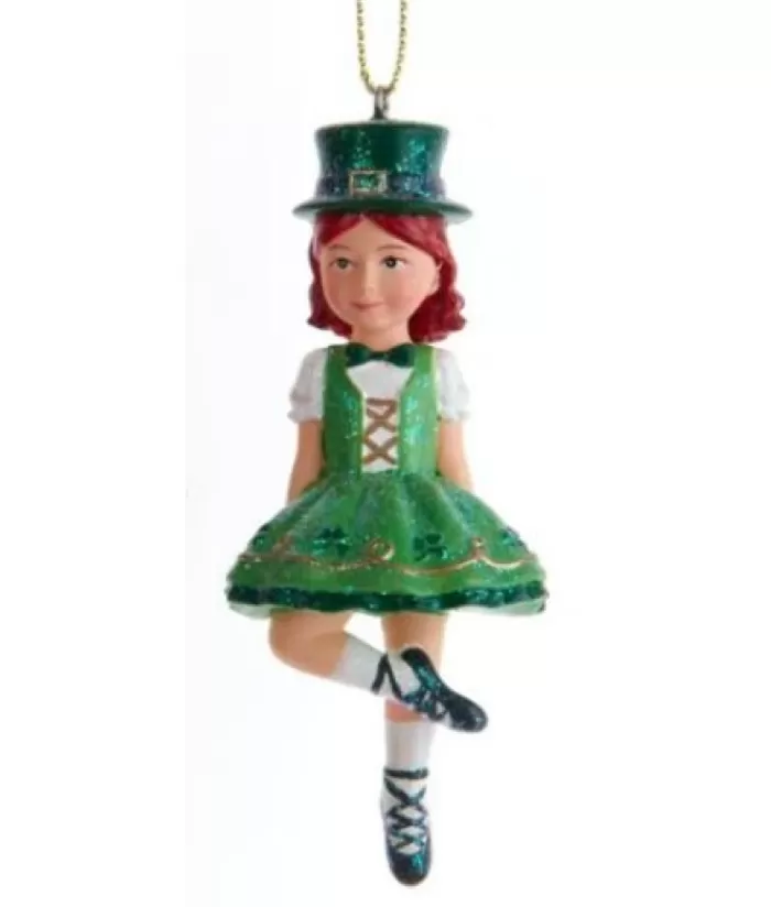 Clearance Tree Ornament, Irish Traditional Dancer, Girl, With Hat. Hobbies & Professions