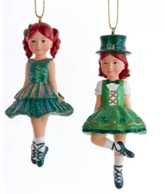 Clearance Tree Ornament, Irish Traditional Dancer, Girl, With Hat. Hobbies & Professions