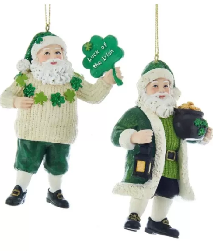 Cheap Tree Ornament, Santa With A Pot Of Gold Irish