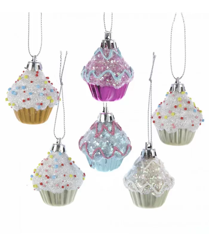 Best Sale Tree Ornaments, Set Of 6 Mini Cupcakes Foody & Drinks