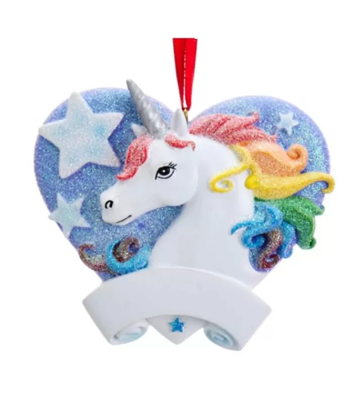 Cheap Unicorn With Blue Heart, Ornament Pride