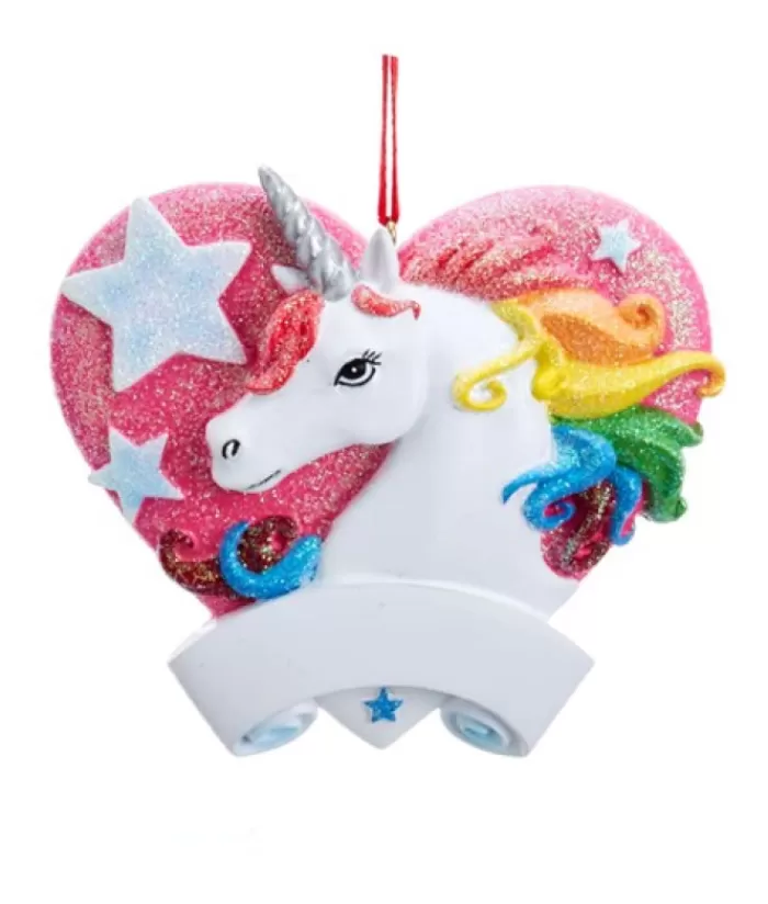 Flash Sale Unicorn With Red Heart Ornament Family & Friends