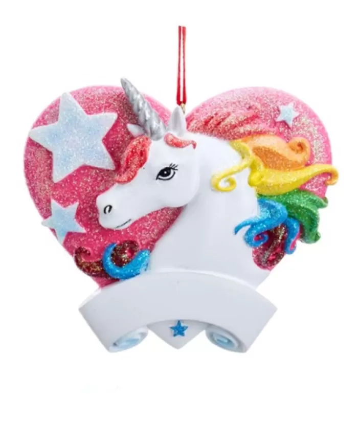 Boutique de Noël Family & Friends*Unicorn With Red Heart Ornament