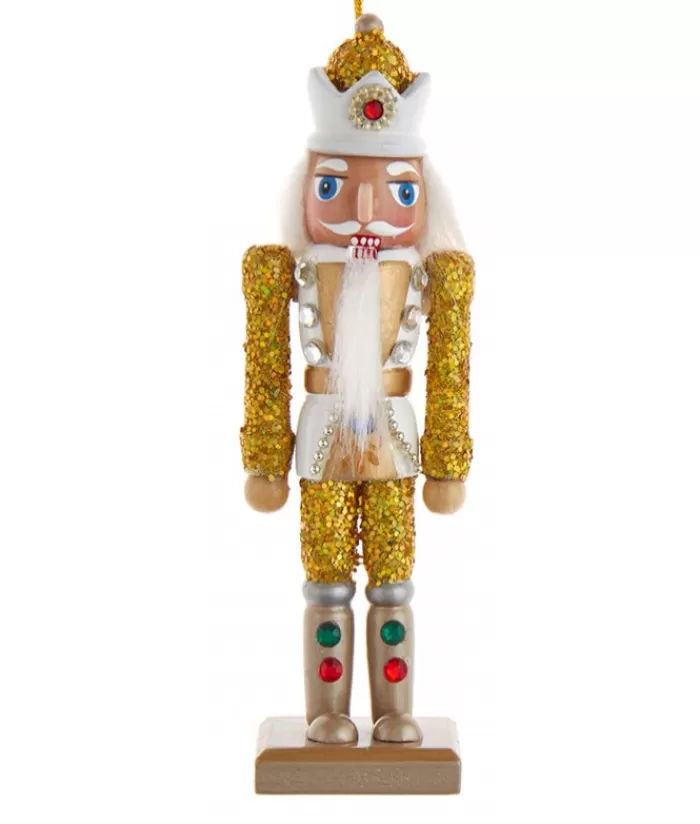 New Vibrant Gold Nutcracker With Crown Ornament Ballet & Nutcrackers