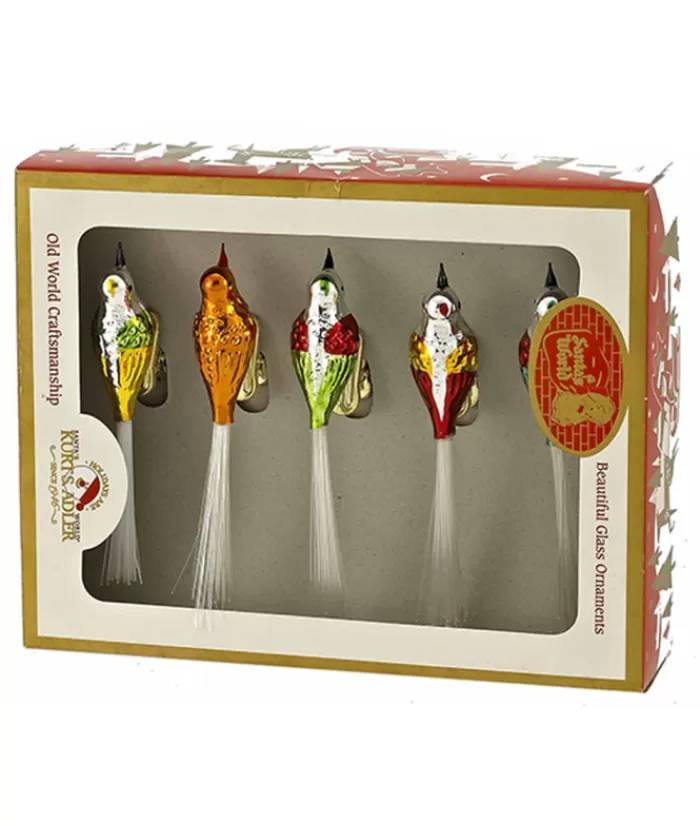 Best Sale Vintage Glass Bird Clip-On Ornaments Animals