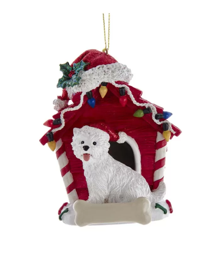 Fashion West Highland Terrier (Westie) Ornament With Doghouse Dogs