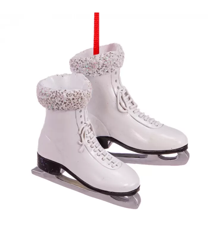 Clearance White Figure Skates Ornament Sports